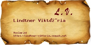 Lindtner Viktória névjegykártya
